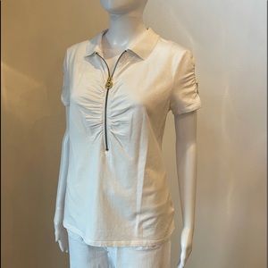 👜MICHAEL KORS Short-Sleeve Knit Top, Large